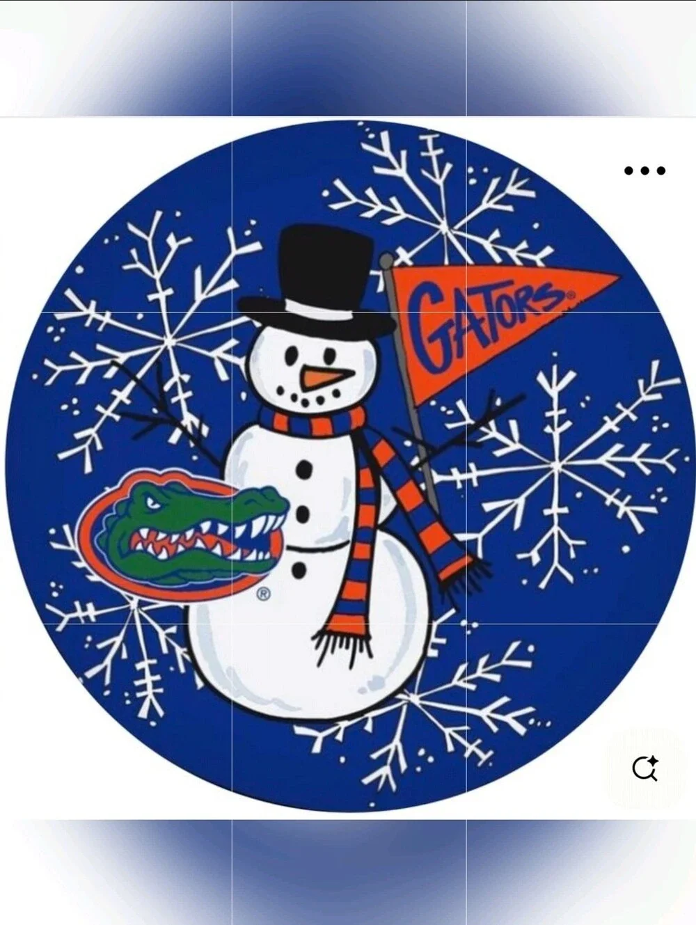 Florida Gators Metal Snowman Ornament NWT